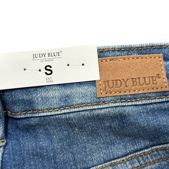 Judy Blue JB150269 Hey There Double Button Tummy Control Denim Jean Shorts Small - Picture 5 of 12